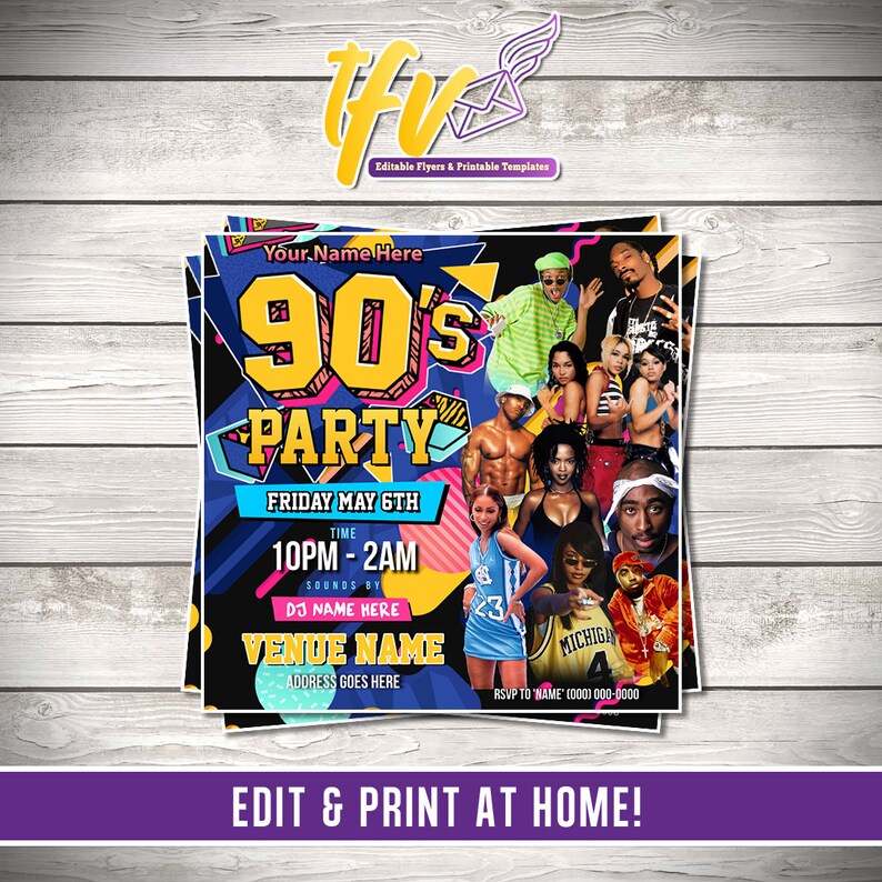 Early 90s Party 90s Party Invitation Editable Template Etsy Early 90s Party 90s Party Invitation Editable Template Etsy