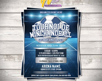 Handball-Turnier, Handball Flyer, Handball-Try-Outs, Tournoi De Mini Handball, Sport-Einladung, Sport-Try-Outs, Try-Outs-Flyer, DIY