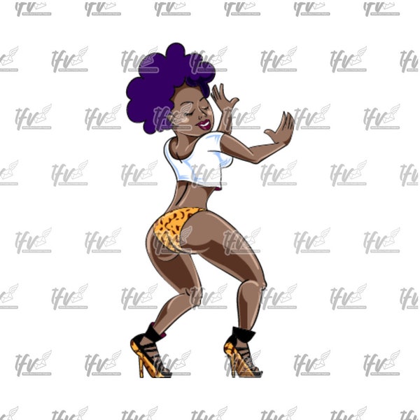 Digital Download - Freaknik, Dancer, Woman Twerk Dance - Vinyl Cut Design, Twerk, Dancing, Printable Design, Cut File, Party Decor #011