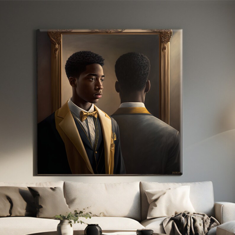 Alpha Phi Alpha, Wall Canvas, Black Wall Art, Black Man, Home Decor ...