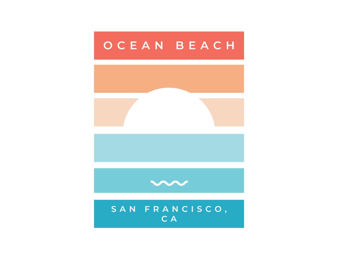 Ocean Beach San Francisco Wall Art, Ocean Beach Print, San Francisco