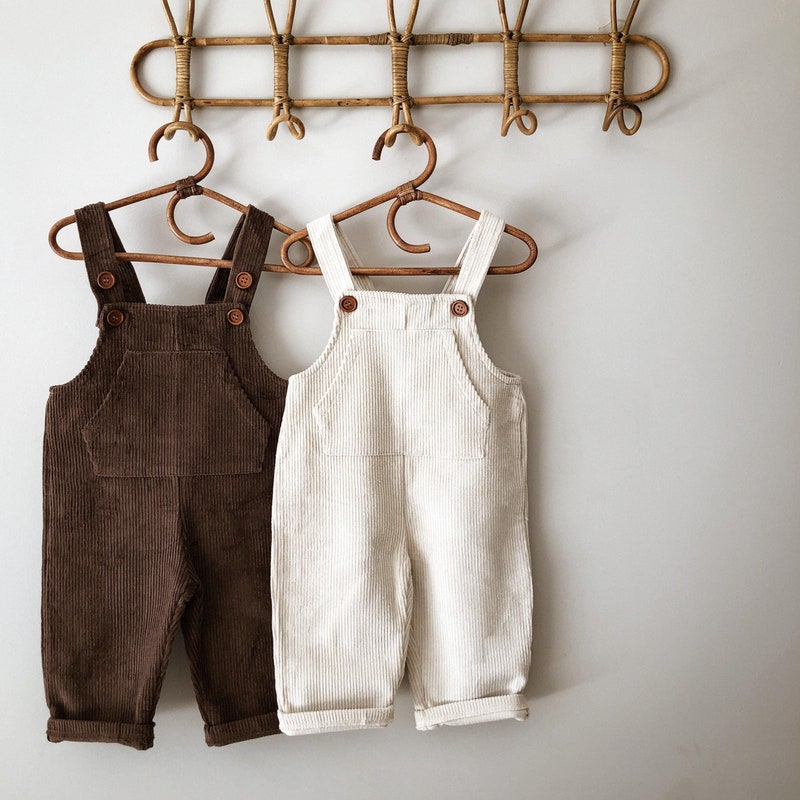 Newborn Overalls & T-Shirt Set in Cocoa main image 1