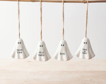 Ceramic ghost hanging decoration, Autumn/ Halloween decoration