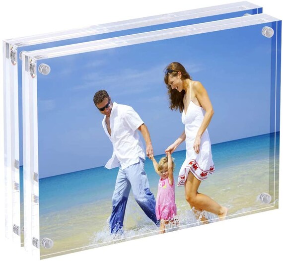 2 Acrylic Photo Frames 5x7 Inch Etsy