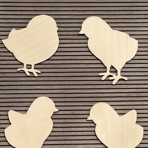 Wooden Chicks Cutouts, Unfinished Wood Chicks, Easter Chick Wood Shapes, Farm Animal Wooden Shapes, Animal Shaped Cutouts, Craft Projects