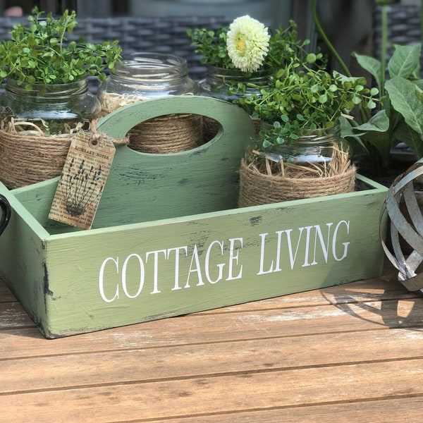 Cottage Living Vinyl Decal, Gardening Decals, Garden Decor, Gardening Saying, Cottage Saying, Cottage Decor, Gardening Letters