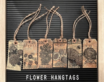 Instant Download - Vintage Tags- Flower Hang Tags-Digital Download - Printable Digital Hangtags-Roses Hang Tags