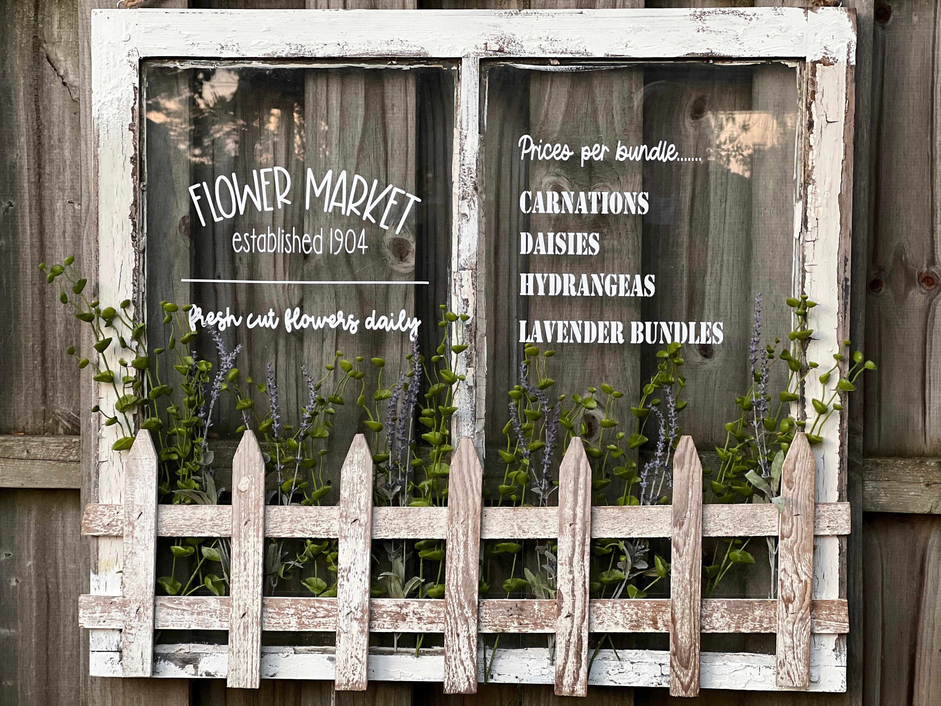 Vinyl Decal, Flower Market Vinyl Decals, Flowers Sticker, Window