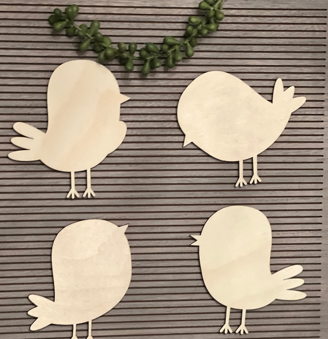 Wooden Bird Cutouts, Unfinished Wood Birds, Bird Wood Shapes, Animal