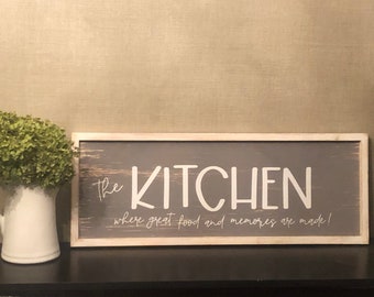 Kitchen Quote Wall Art, Kitchen Vinyl Sticker, Meals & Memories are made here Vinyl Lettering, Kitchen Wall Decal, Kitchen Sticker