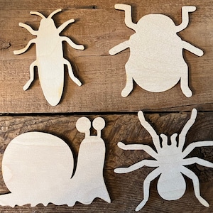 Bug Cutouts, Unfinished Wood Bugs, Bug Wood Pieces, Fall Wooden Shapes, Bug Shaped Cutouts, Cutouts, Craft Projects