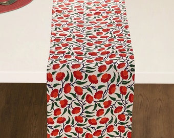 Hand Block printed 72 Inches Center Table Runner for Dining Table