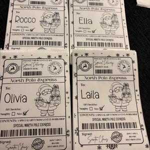 Personalised Christmas Santa Labels