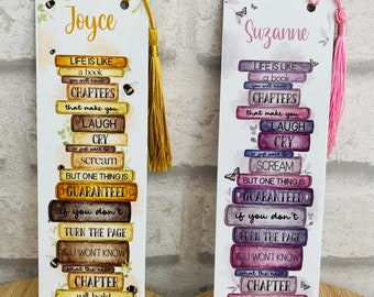 Personalized Aluminum Bookmark: Positive Quote, Book Lover Gift
