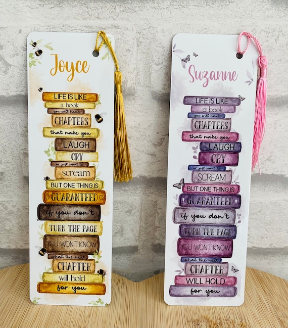 Personalized Aluminum Bookmark: Positive Quote, Book Lover Gift