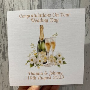Elegant Wedding Day Card | Congrats On Your Special Day | Best Wishes on your Wedding Day | On Your Wedding Day |