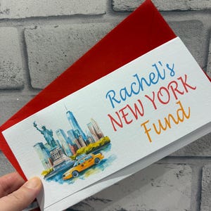 New York Birthday Money Wallet | Birthday Gift for him or her | New York  Birthday Gift  | Gift Card | Money Wallet | Personalised gift card