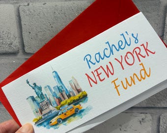 New York Birthday Money Wallet | Birthday Gift for him or her | New York  Birthday Gift  | Gift Card | Money Wallet | Personalised gift card
