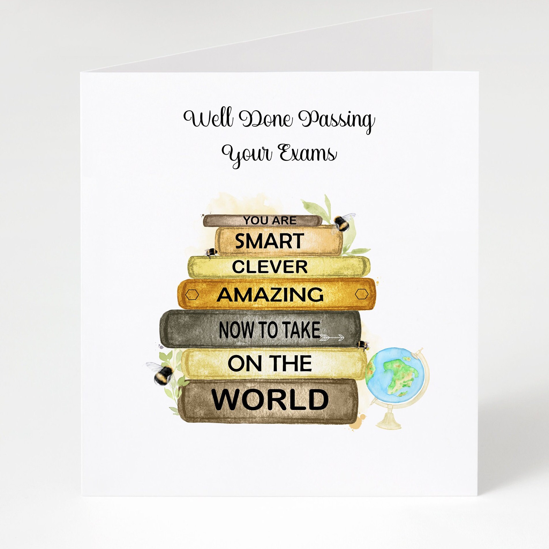 Personalised Congratulations on Passing Your Exams Card Bee Design ...