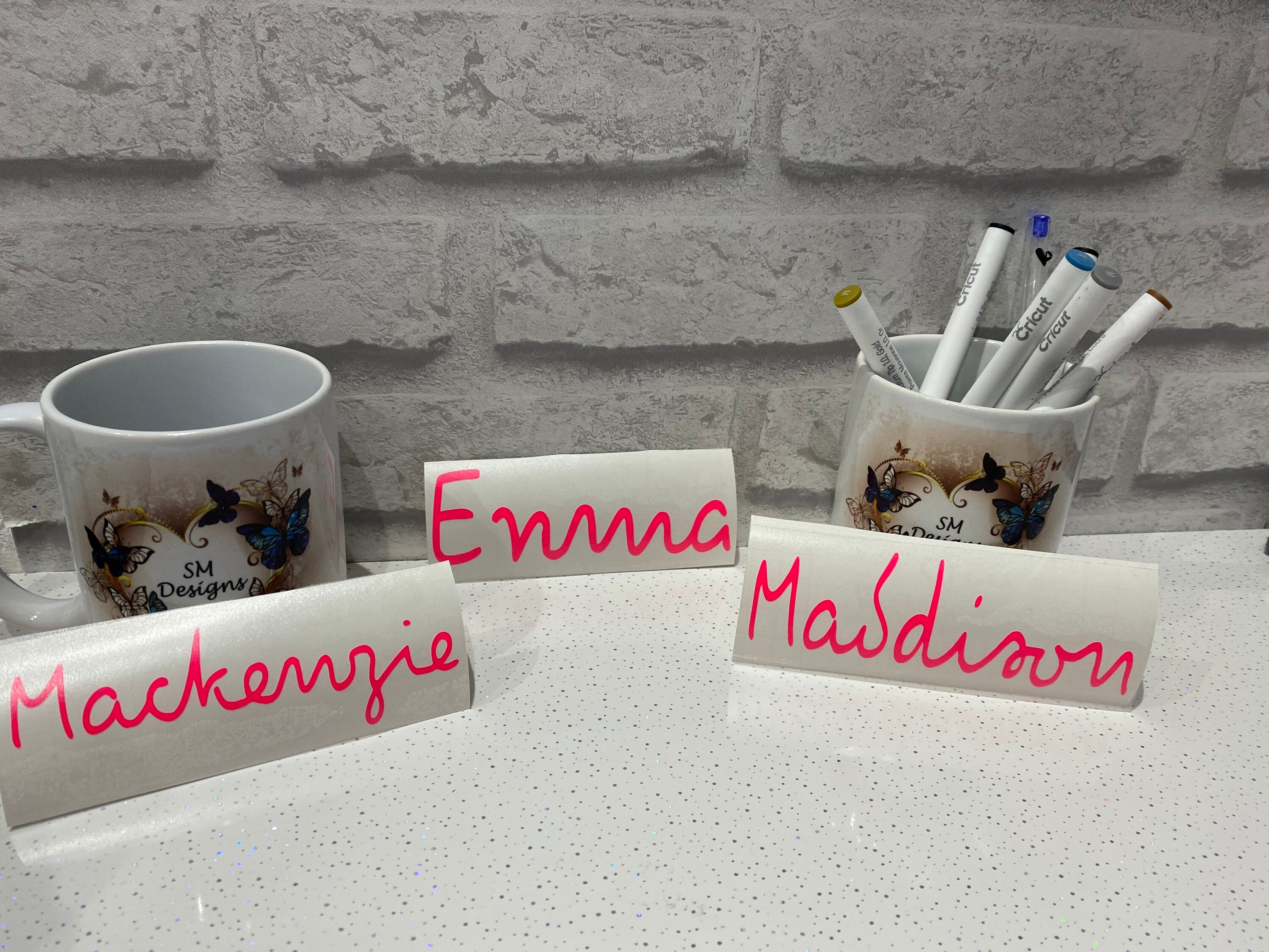 Love Island Style Water Bottle Personalised Name Vinyl Sticker Label