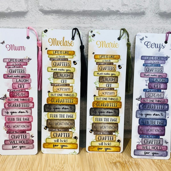 Personalised Bookmark for Gran,  Mum or Sister | Thank you Bookmark | Affirmation Bookmark | Birthday Gift | Positive Quote Bookmark