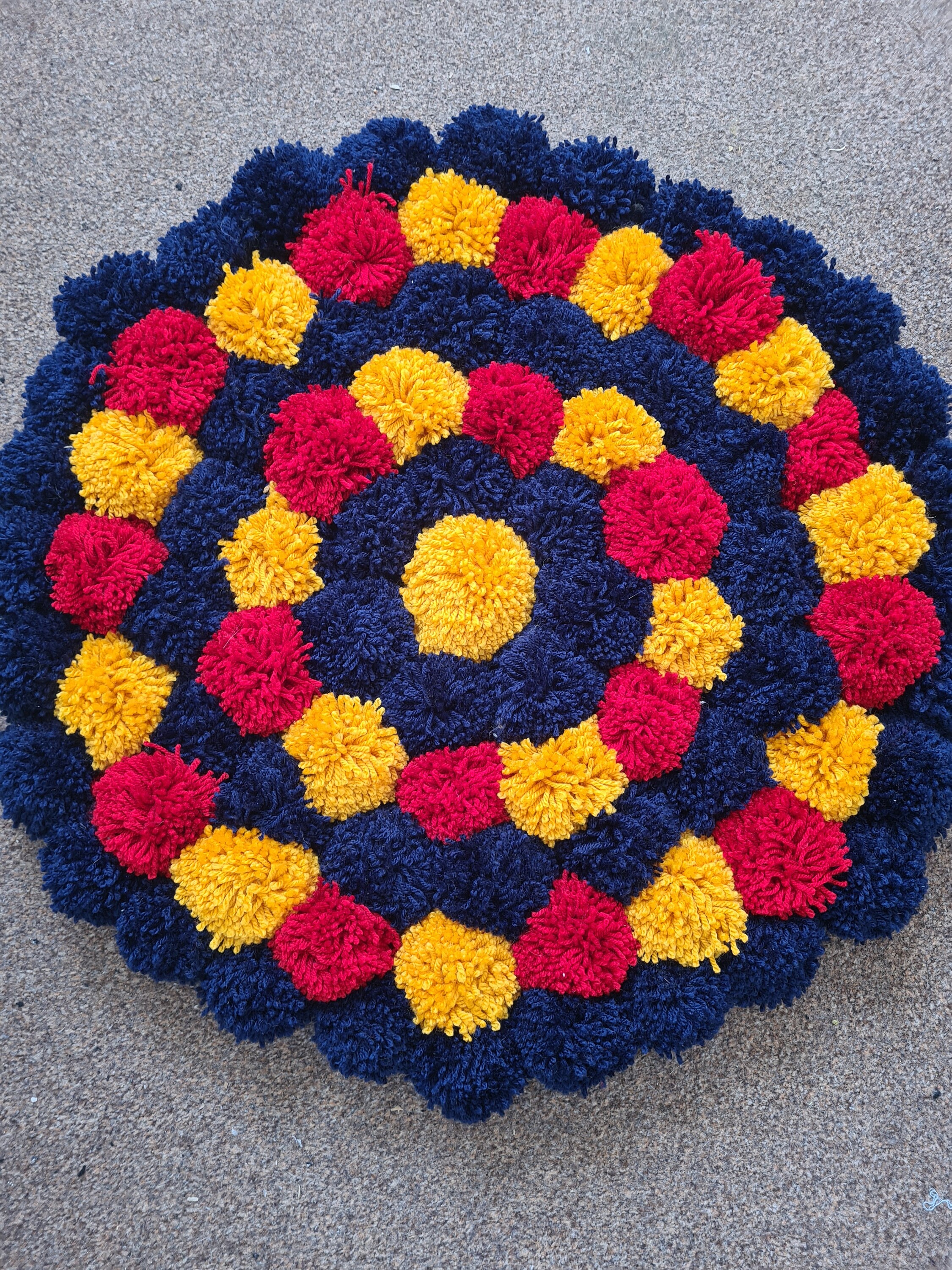 Handmade Pompom rugs made to order. Etsy