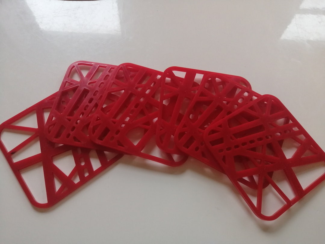 Red Coasters - Etsy