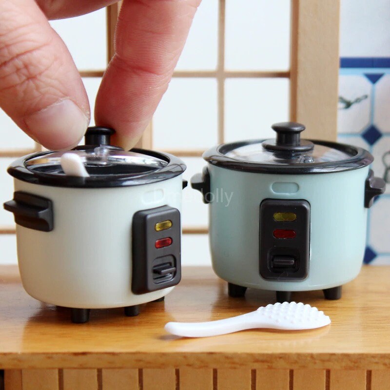 Mini Kitchen Appliance Electric Pressure Cooker Pot Tiny Bakery Tool  Decorating Rice Cooker Doll Furniture Dollhouse Artisan Photography 