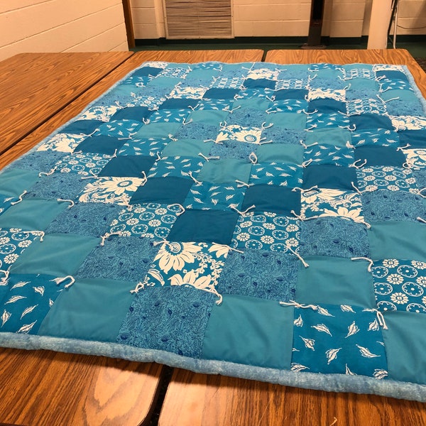 Teal Blue Throw Etsy