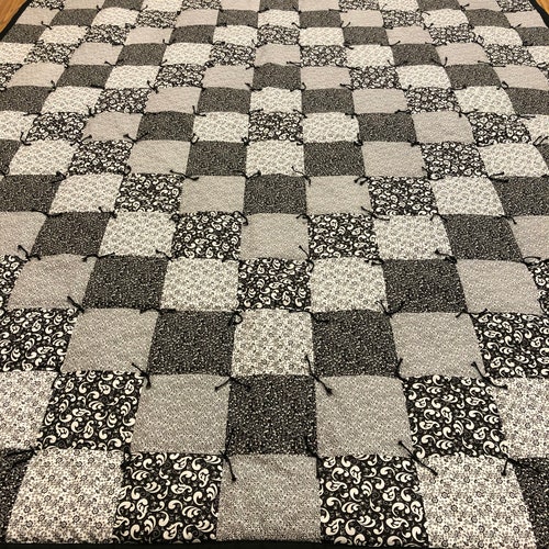 Black & White Lap Quilt Etsy