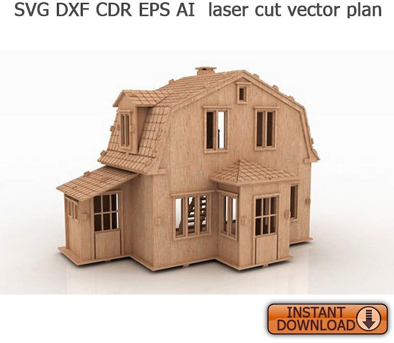 Dollhouse Template For Laser Cut Woodworking Freepatternsarea Dollhouse Template For Laser Cut