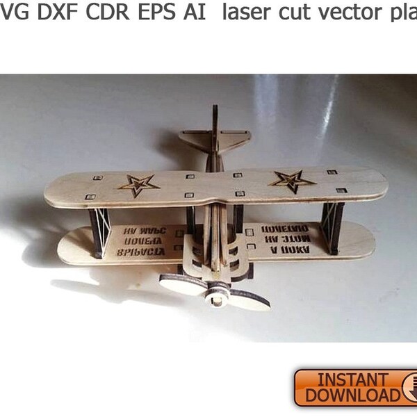 Plane Dxf File Airplane Lasercut Files - Etsy