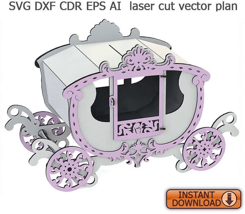 Carriage. Laser Cut Files SVG DXF CDR Vector Plans Laser - Etsy