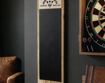 Gepersonaliseerd schoolbord 60 x 20 cm, dartsklassement, scorebord spelletjesavond
