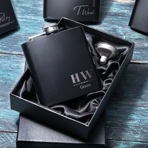 Personalised Engraved Wedding Hip Flask, Groomsman Gift, Best Man or Father Of The Bride Gift
