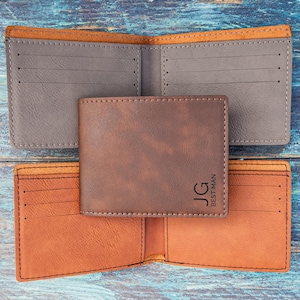 Portefeuille pour homme gravé personnalisé, cadeau pour homme, Saint-Valentin pour lui