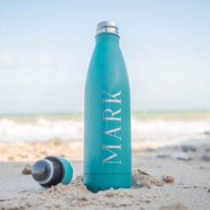Personalized Insulated Water Bottle: Laser Engraved Stainless Steel, 500ml
