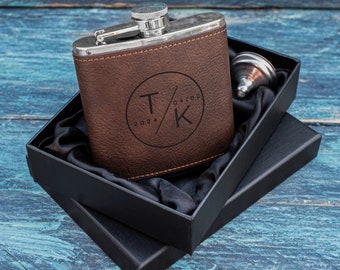 Personalised Hip Flask 6oz Engraved For Mens Birthday, Groomsman Gift, Fathers Day