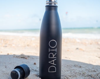 Personalised Thermal Water Bottle, Insulated And Reusable Drinks Bottle, Laser Engraved