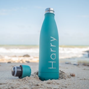 Personalized Insulated Water Bottle: 500ml Stainless Steel, Laser Engraved