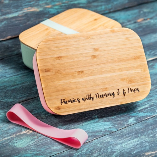Personalisierte Bambus Lunch Box: Umweltfreundlicher Holzbehälter