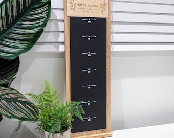 Personalised Chalkboard 60x20cm, Weekly Planner Blackboard, New Home Gift
