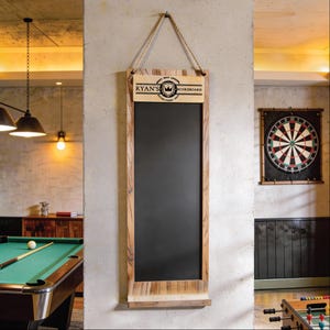 Custom hanging Blackboard-Scoreboard For Games Night-Personalised Chalkboard image 7