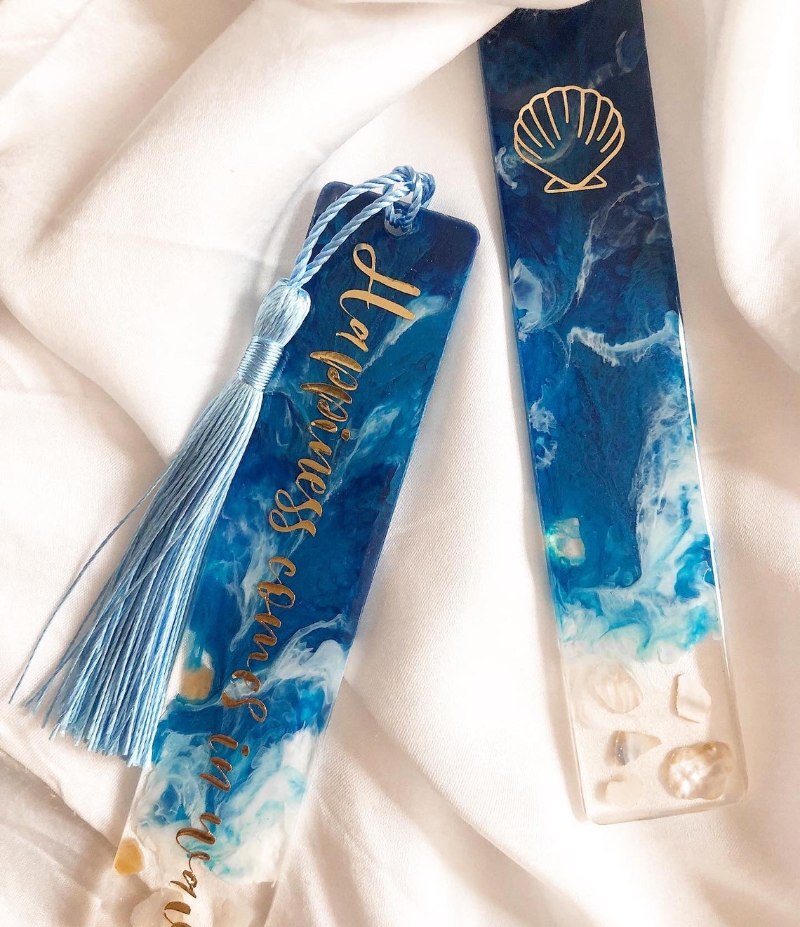 Epoxy resin bookmarks ocean collection ocean art Etsy