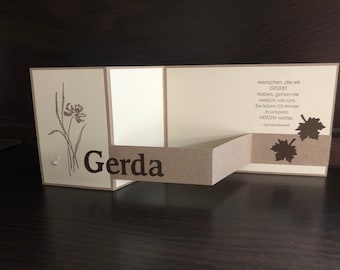 Personalized Card/ Sympathy Card/ Sympathy Card