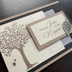 Carte de deuil/carte de condoléances/carte de condoléances/carte de deuil - arbre