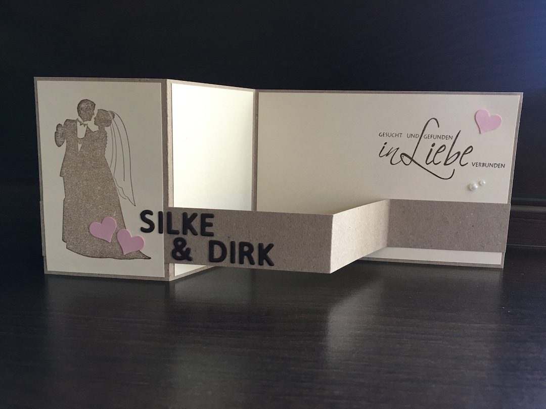 Hochzeitskarte Mit Umschlag – Elegante Glückwunschkarte Im Format 125 X 125 Mm, Made In Germany