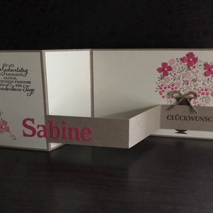 Personalisierte Karte/ Glückwunschkarte/ Grußkarte Geburtstag Frau/ Mann - Blumenstrauß