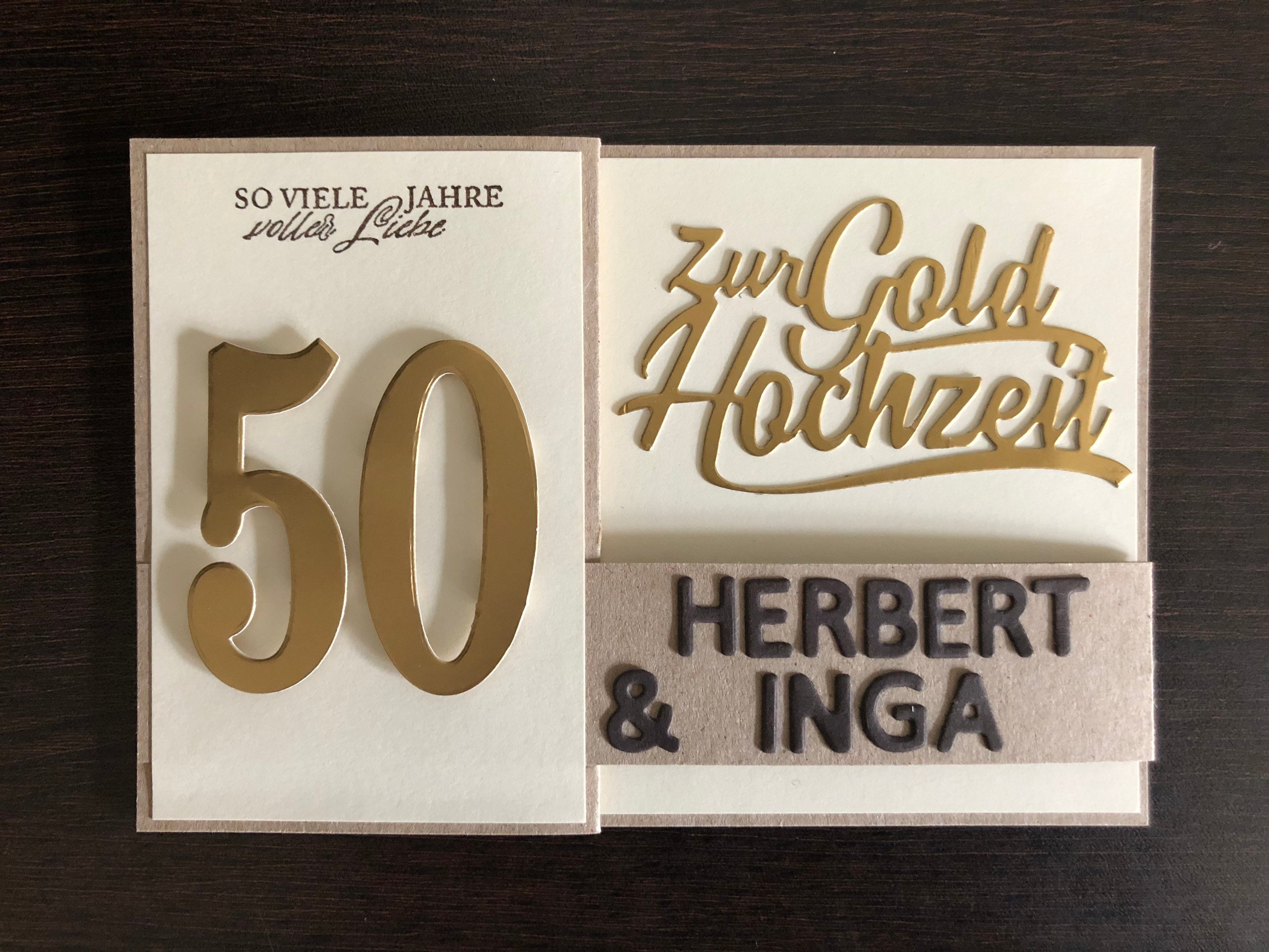 Personalisierte Karte/ Glückwunschkarte zur goldenen Hochzeit/ Etsy