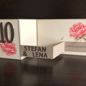 Personalisierte Karte/ Glückwunschkarte zur Rosenhochzeit/ 10. Hochzeitstag